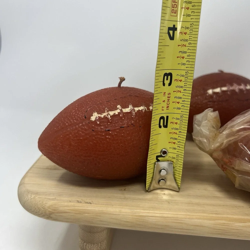 Vintage 1970's Lot of 5 Football Candles by Hallmark NFL Superbowl Birthday